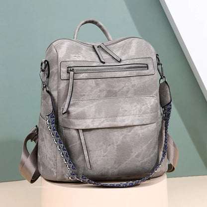 Trendy Women's Backpack Soft Leather Versatile Shoulder Crossbody Bag Large Capacity Travel Backpack Designer Luxury Storage Bag