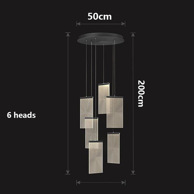 Modern home decor led lights pendant light lamps forstaircase Chandeliers for living room hanging light indoor lighting