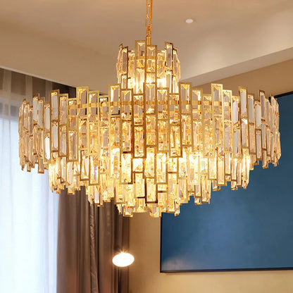 Luxury Crystal Ceiling Pendant Chandelier Lights Dining Room Chandeliers Lighting for Living Room Light Home Decor Lustre Salon