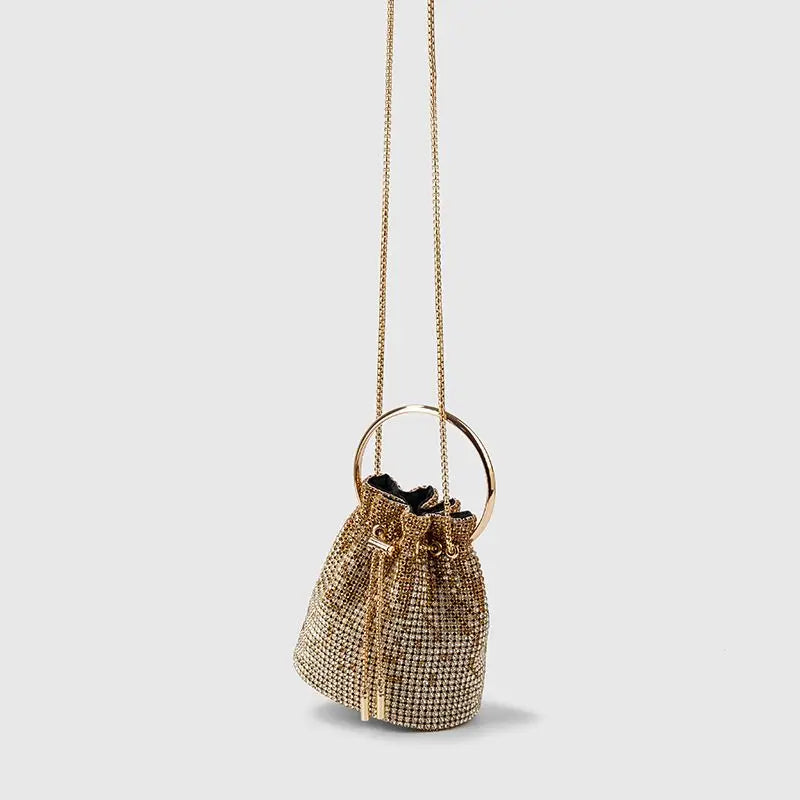 Diamond Bucket Bag for Women  Rhinestones Bling Shoulder Bags FashionTote Handbag Luxury Design Purse Crossbody Bag
