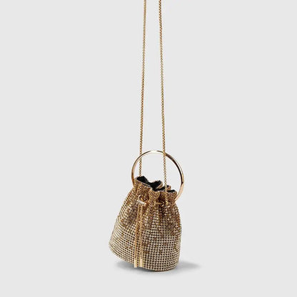 Diamond Bucket Bag for Women  Rhinestones Bling Shoulder Bags FashionTote Handbag Luxury Design Purse Crossbody Bag
