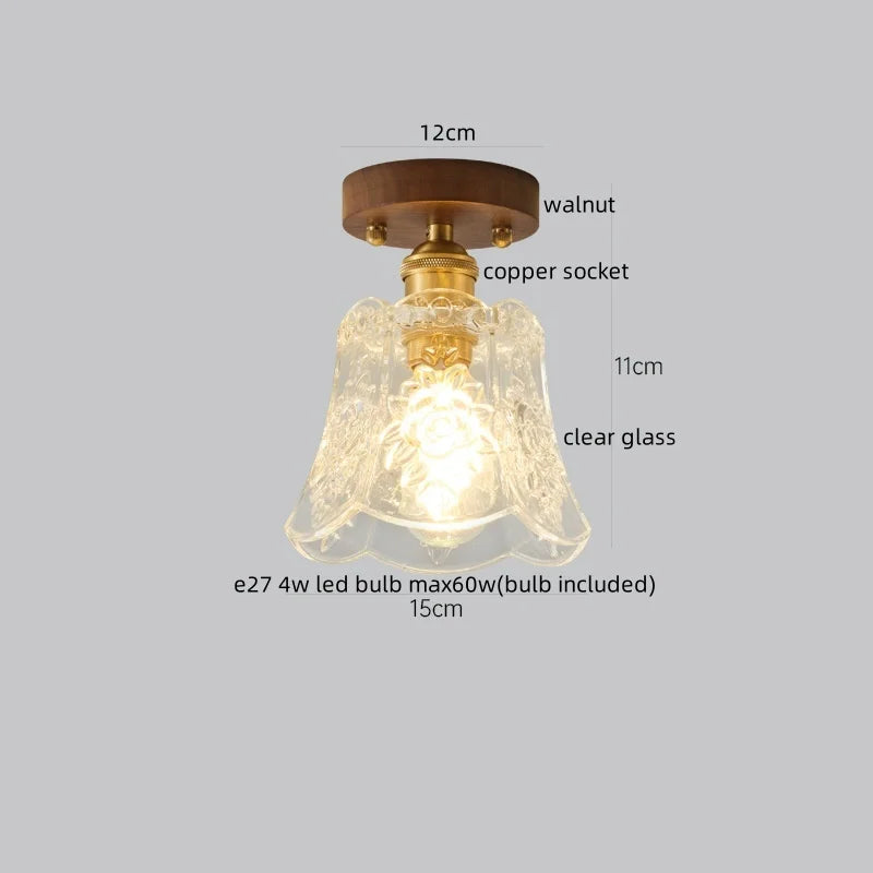 IWHD Home Lighting LED Ceiling Lights Decoration Aisle Porch Living Room Light Fixtures Nordic Ceiling Lamp Resin Copper Lustres