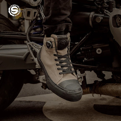 Retro Motorcycle Riding Shoes Hard Protective of Toe Mountain Bike Shoes Casual Shoes Moto Boots Unisex Wearable Motocross Boots