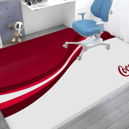C-Coca Cola Bathroom Mat Anti-slip Absorb Water Long Strip Cushion Bedroon Mat Welcome Doormat