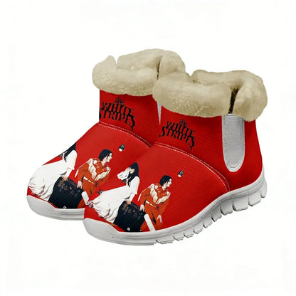 The White Stripes Snow Boots Warm Boot Mens Womens Teentager Shoes Outdoor High Quality Fanshion Casual Sneakers Custom Shoes