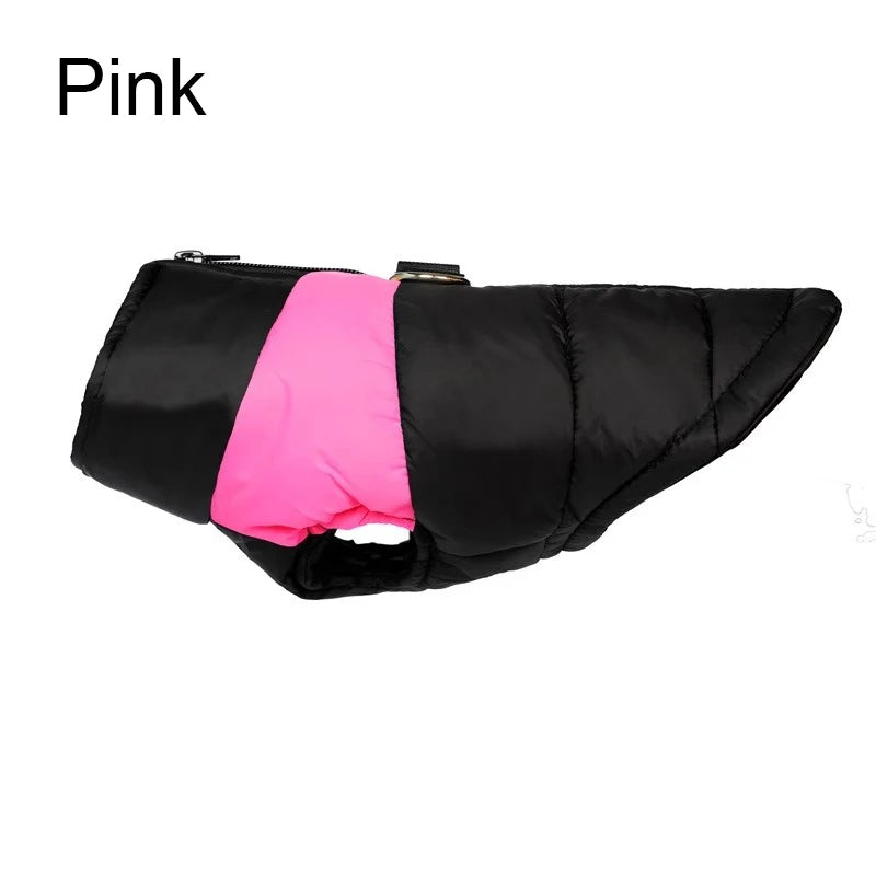 Pet Waterproof Warm Large Dog Coat Puppy Clothing Pet Vest Jacket Winter Warm Dog Clothes Waterproof Pet Vest Zipper Jacket