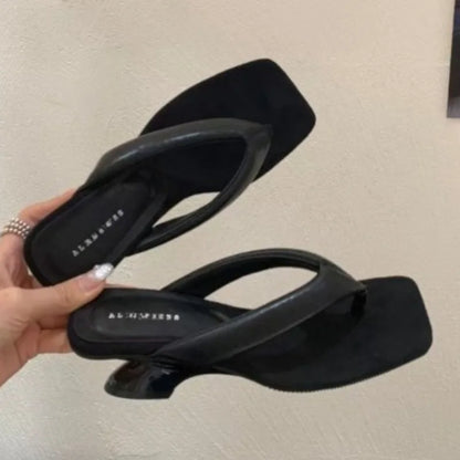 Mid Heels Women Flip Flops Fashion Wedges Woman Slippers New Shoes Elegant Sandals Casual Pumps Dress Luxury Zapatos Mujer