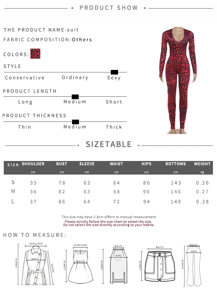 Kliou Leopard Print Jumpsuits Woman Low-Neck Full Sleeve Hollow Waistless Design Hot Girls High Street Fashion Style Overalls