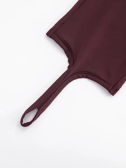 Weird Puss Hipster Backless Jumpsuit Women Halter Lace-Up Low Chest Sexy Solid Midnight Activity Stretch Slim Streetwear Overall