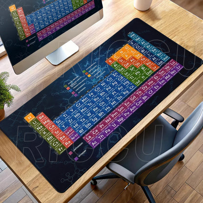 Periodic Table of Elements Mouse Pad Large Gaming Keyboard Mousepad with Stitched Edge Non-Slip Rubber Base Office PC Desk Mat