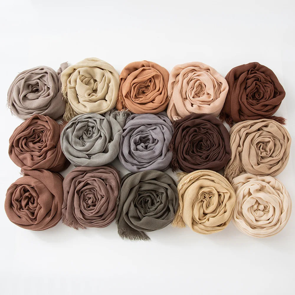 60 Color Cotton Crepe Shawl Headwraps Fashion Scarf Hijab For Women Veil Muslim Islam Hijab Cap Scarf For Muslim Shawl 200*90CM