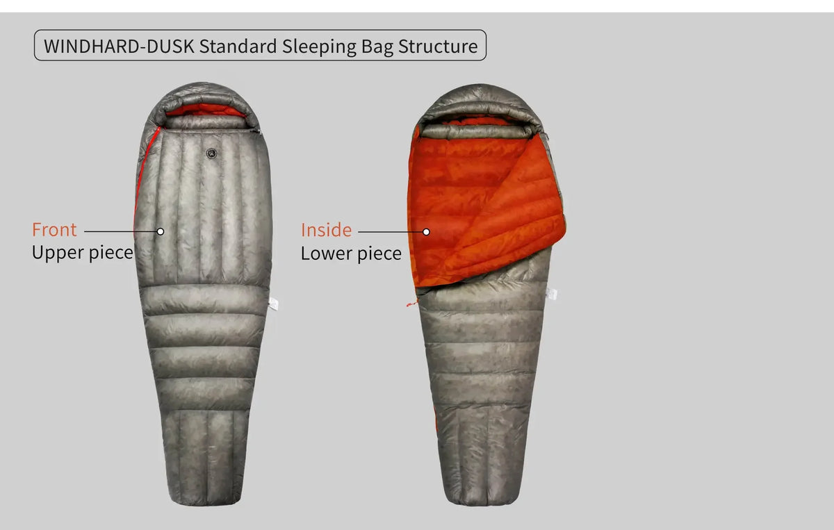 AEGISMAX Wind Hard Dusk Upgrade Ultralight Down Sleeping Bag 7D Nylon DWR 800FP Waterproof Outdoor Hiking Down Pro Sleeping Bag