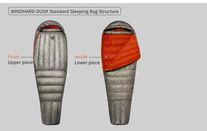 AEGISMAX Wind Hard Dusk Upgrade Ultralight Down Sleeping Bag 7D Nylon DWR 800FP Waterproof Outdoor Hiking Down Pro Sleeping Bag