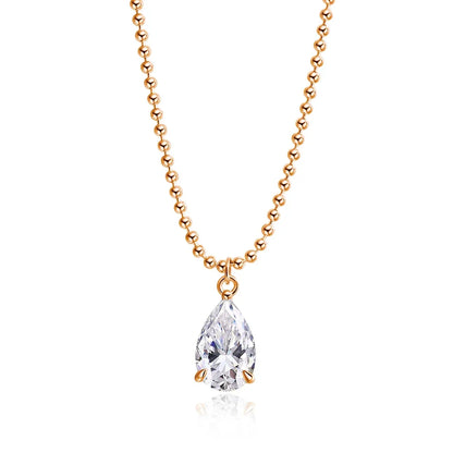 Smyoue 2CT 3CT 5CT 6CT Pear Cut Moissanite Necklace for Women Classic Pendant Sterling Silver 925 Plated 18K Jewelry Wholesale