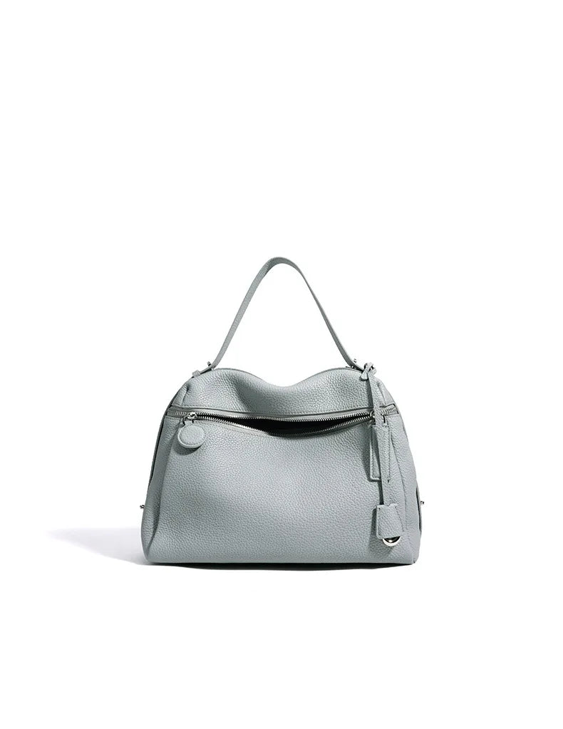 First Layer Cow Leather 33cm Tote Bag Fashionable Women's Bag New Design Large Capacity Soft Portable Shoulder Crossbody Bag