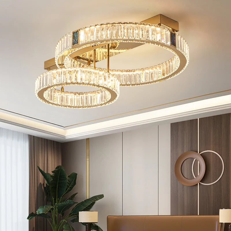Home Decoration Pendant Lights, Luxury Crystal Living Room Chandelier, Bedroom Pendant Lamp, Ceiling Light, Indoor Lighting