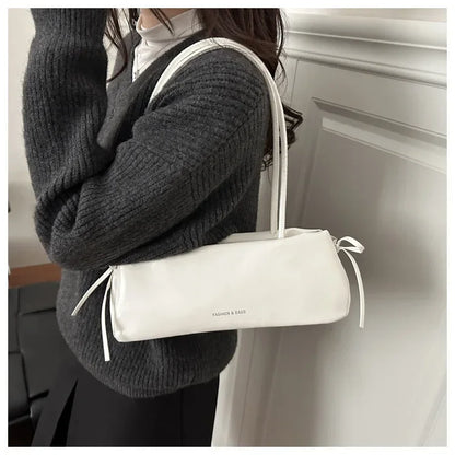 New Solid Color Women's Handbag Soft Pu with Knot Shoulder Bag Underarm Bag Lady Designer Bags Luxury Bolsa Feminina handbags