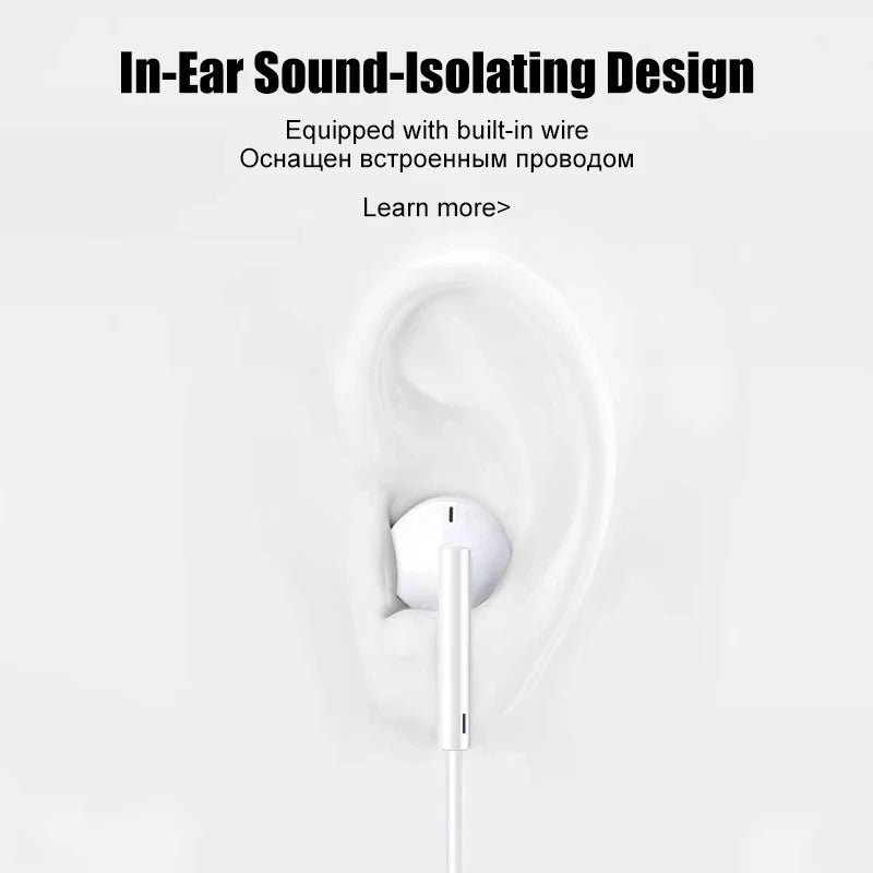 Original Headphones For iPhone 15 14 11 12 13 Pro Max Earphones XR X XS 8 Plus Bluetooth Wired Earbuds Headset Accessories