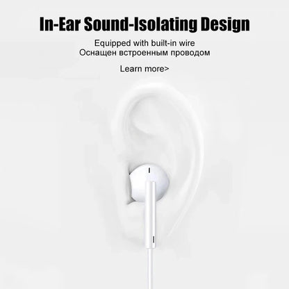Original Headphones For iPhone 15 14 11 12 13 Pro Max Earphones XR X XS 8 Plus Bluetooth Wired Earbuds Headset Accessories