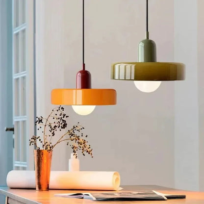 Nordic Retro Glass Pendant Lamps Indoor E27 LED Chandelier Living Room Dining Room Bedroom Kitchen Decorative lights Fixture