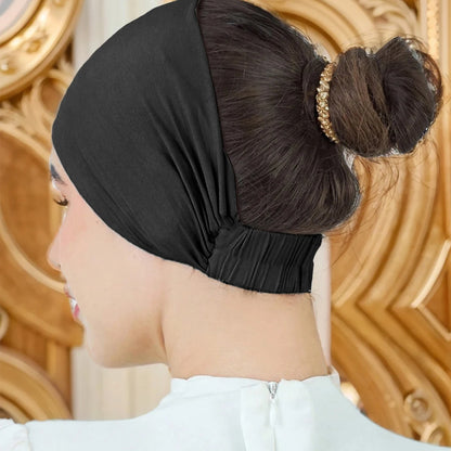 Premium Soft Muslim Hijab Underscarf Caps Cotton Stretch Turban Cap Islamic Underscarf Bonnet Headscarf Headband Islamic Turbans