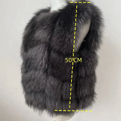 Real  Fur Raccoon Vest Natural Fur Coat For Jacket Female Coats Vest Waistcoat Long Fur Coats Real Fur Coat Fox Vest Jacket