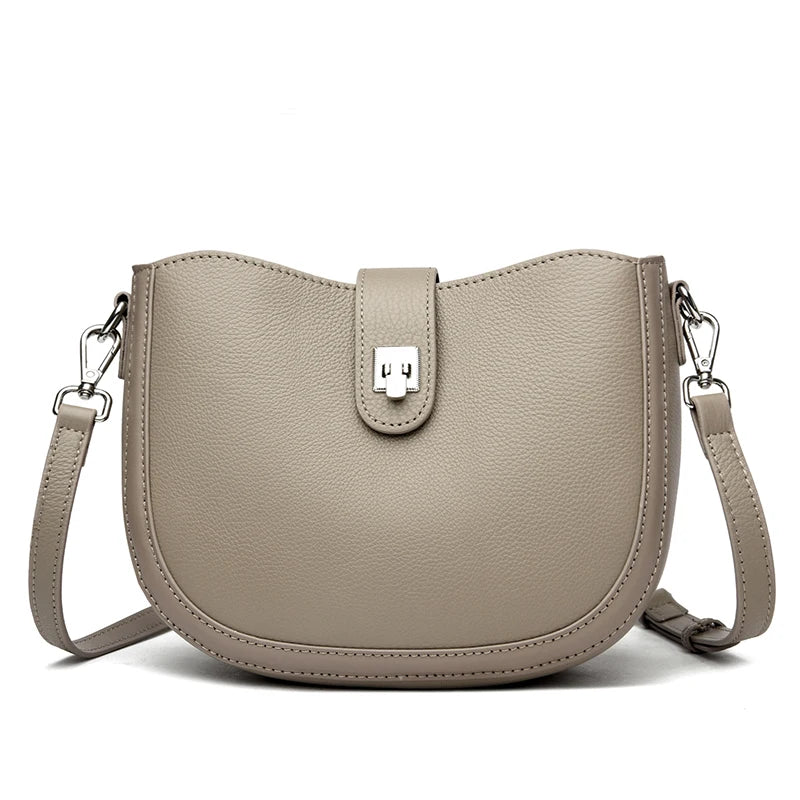 Luxury Genuine Leather Tote Bag Women Real Cow Leather Handbag Fashion Ladies Shoulder Crossbody Bags 2025 New Female Sac A Main