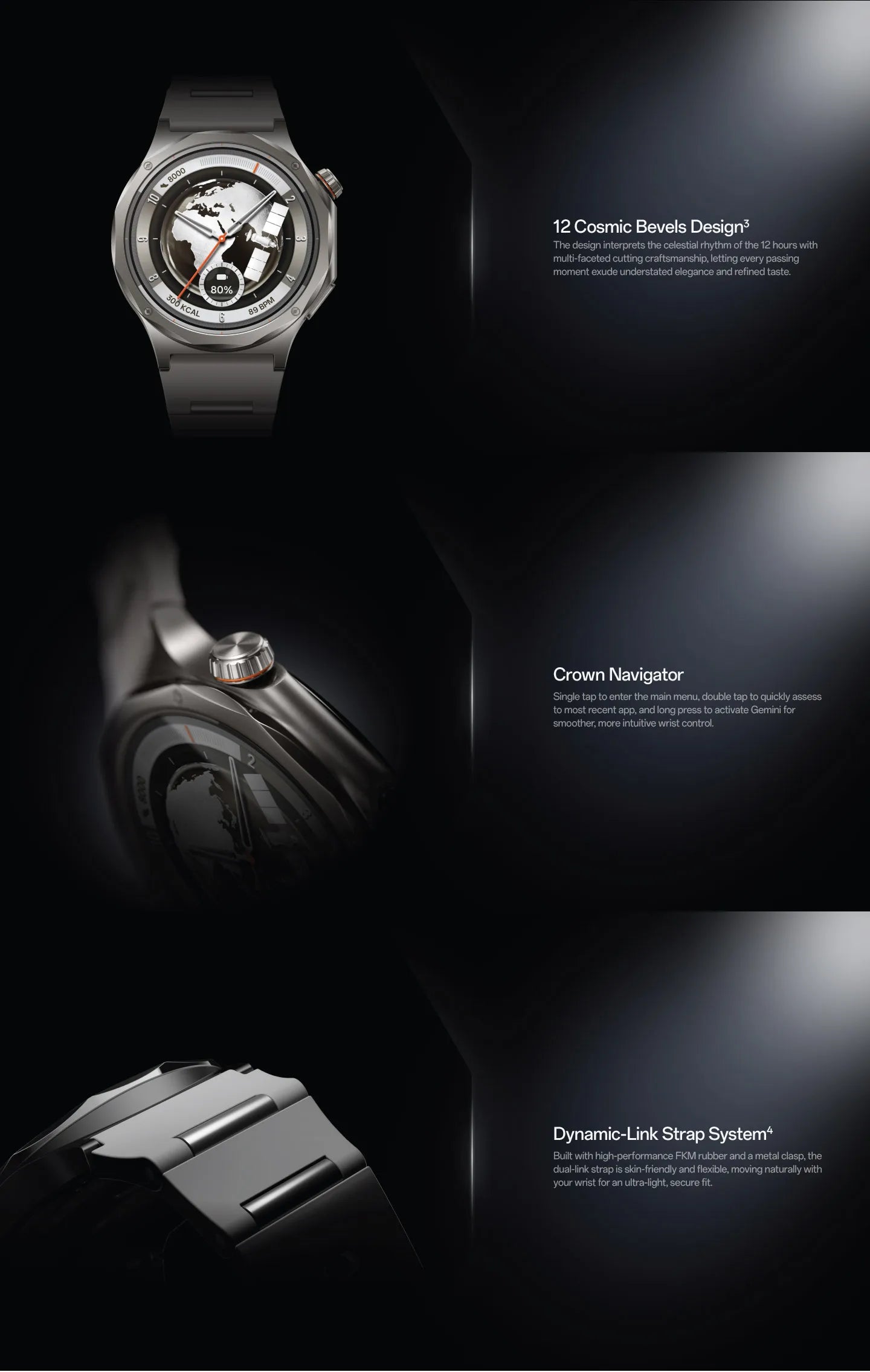 [New Arrival] Global Version Smartwatch OPPO Watch X3 Snapdragon W5 Up to 16 Days of Battery Life AMOLED Display NFC IP68