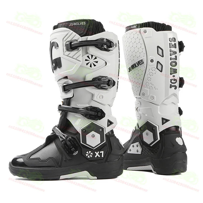 New JG WOLVES Off-road Motorcycle Riding Shoes, Active Axis Off-road Boots, High Boots, Men's Anti Fall Riding Equipment