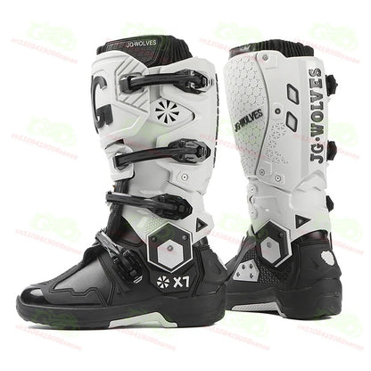 New JG WOLVES Off-road Motorcycle Riding Shoes, Active Axis Off-road Boots, High Boots, Men's Anti Fall Riding Equipment