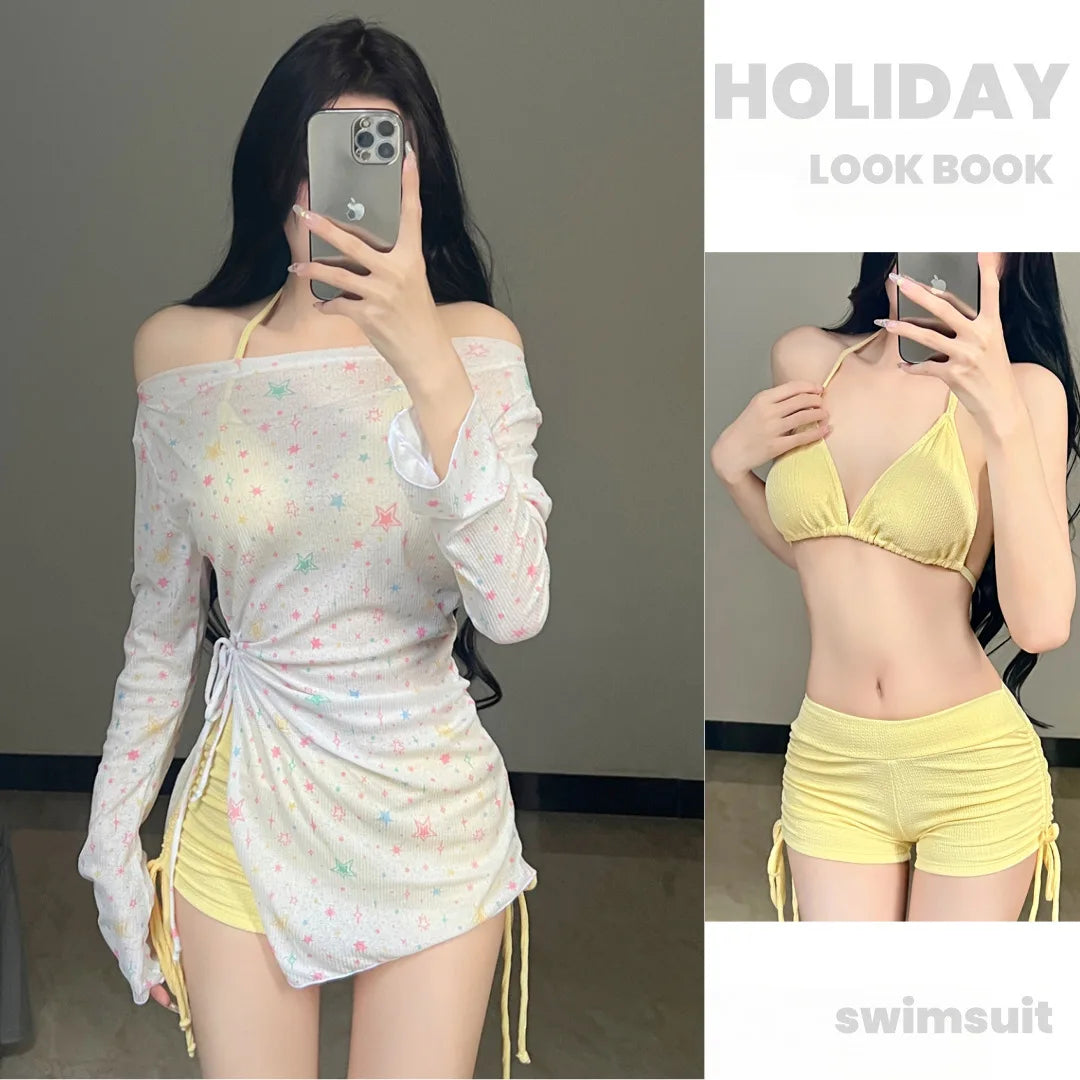 Women's Bathing Suit Woman Bikini Sets for Woman Swimwear 2026 Beach Clothes Swimsuits Women 3 Pieces Swimsuit Bikinis Beachwear