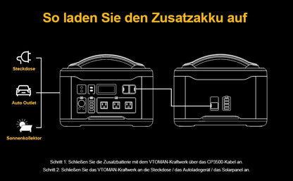 VTOMAN Jump 1500 Extra Battery 1548Wh, Backup LiFePO4 (LFP) Battery Jump 1000 & Jump 1500X & Jump 1800 Power