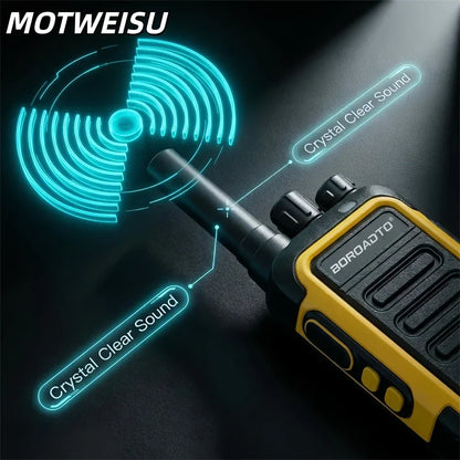 Long Range Walkie Talkie 2 Pack UHF 400-470MHz Portable Two Way Radio VOX USB   For Hotel Business Outdoor Camping Hiking