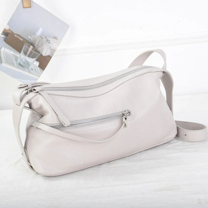 High Quality 2025 Luxury Cowhide Real Leather Crossbody Bowling Bag for Women - Ideal Commuter Bag & Ladies Gift