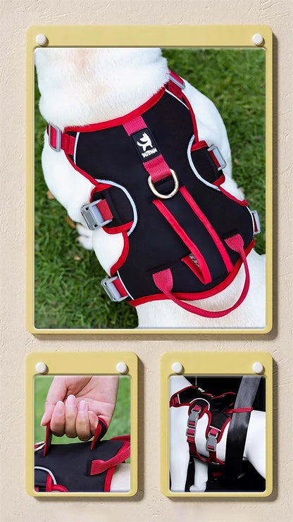 Durable Pet Dog Vest Harness Explosion-proof Big Dogs Harnesses Reflective French Bulldog Collar Shepherd Dogs Walking Supplies