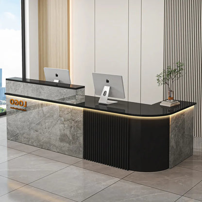 Customized Cashier Podium Counter Reception Desk Small Reception Desk For Salon Bancone Per Negozio Office Furniture