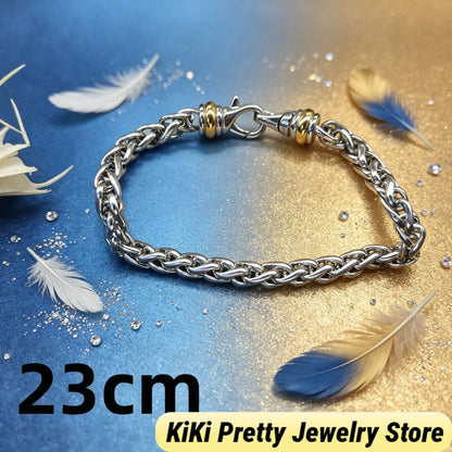 2026 New Dav High-Quality Bracelet Luxury Polished Gold Silver Tone Chain Bracelet Exquisite Craft Wrist Bangle for Formal Dinner & Dating