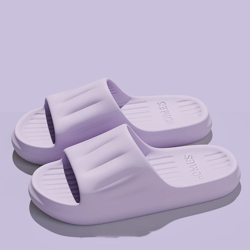 Men Summer Concise EVA Slippers women Soft Home Slides Couples Bathroom Non-slip Sandals Couple Comfortable Outdoor Beach Shoes