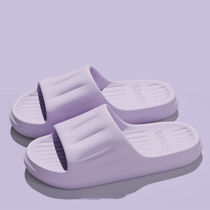 Men Summer Concise EVA Slippers women Soft Home Slides Couples Bathroom Non-slip Sandals Couple Comfortable Outdoor Beach Shoes