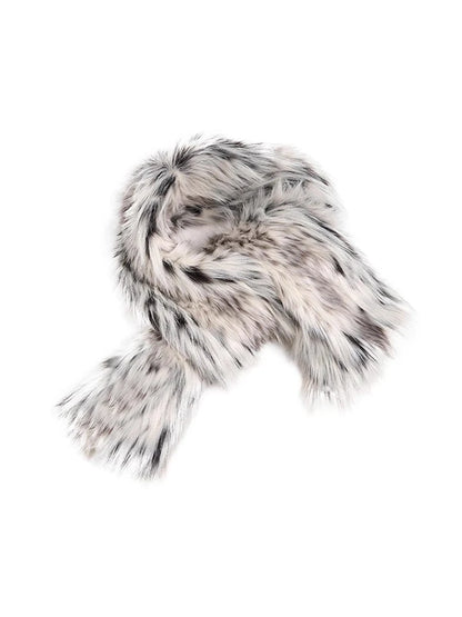 Mauroicardi Autumn Winter Luxury Brands High Quality Designer Colorful Thick Warm Long Hairy Faux Fur Scarf Unisex Fur Shawl