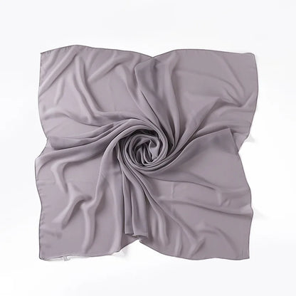 90*90CM Headwrap Heavy Chiffon Square Scarf Muslim Hijabs Women Underscarf Fashion Casual Plain Color Hijab
