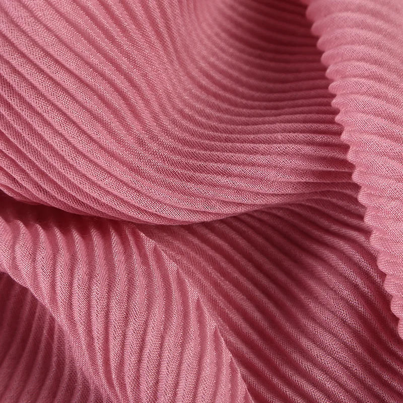 Women Plain Cotton Scarf Head Hijab Wrap Solid Full Cover-up Shawls Foulard Femme Headband Crinkle Muslim Hijabs Store 2024 NEW