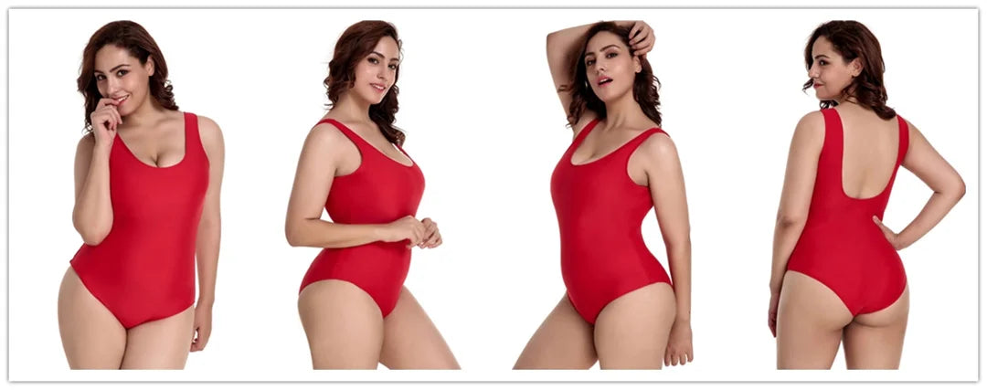 S - 6XL Sexy Female Plus Size Large Size One Piece Swimsuit Backless Monokini Swimwear Women Bather Bathing Suit Swim V128C
