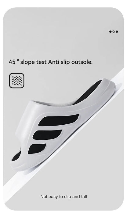 New Men Slippers Slides with a Sense High Aesthetic Value External Wear Anti Slip Thick Bottom, Beach Cool Slippers for Men
