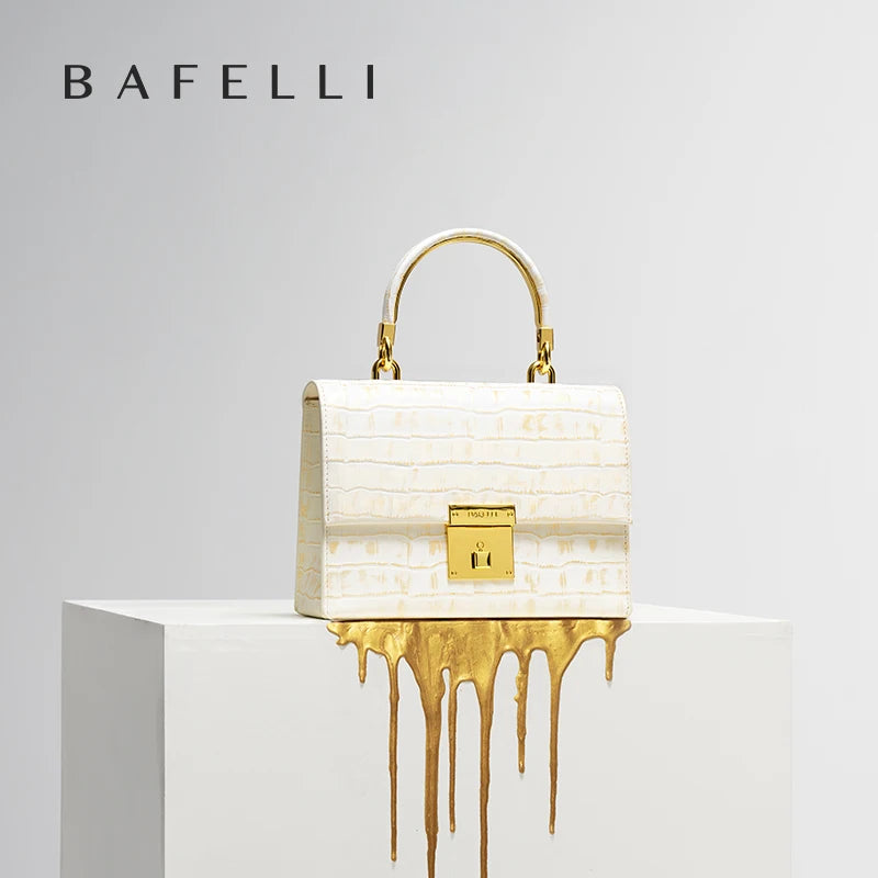 BAFELLI WOMEN'S BAG NEW FASHION LADY STYLE ELEGANT FEMALE HANDBAG K GOLD GENUINE LEATHER SHOULDER LUXURY BRAND PURSE 2026