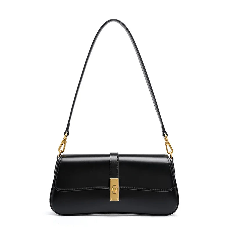 YANATARI Underarm Cowhide Genuine Leather Handbags Women Vintage Shoulder Bag Female Crossbody Bags Luxury High Quality 2025