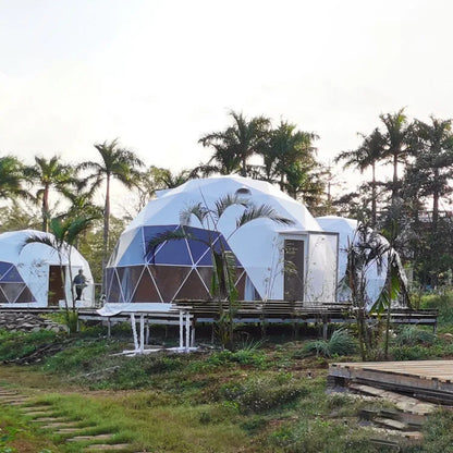 Luxury Heated Eco Hotel Decoration Prefab Transparent Geodesic Waterproof Round Dome Tent House Desert Tent Glampingg for Sale