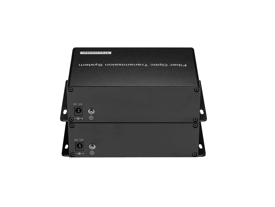 Passive Microphone 48V Phantom Power XLR Audio Over Fiber Optical 2 Channel BIDI Audio Signals