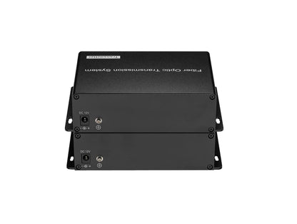 Passive Microphone 48V Phantom Power XLR Audio Over Fiber Optical 2 Channel BIDI Audio Signals