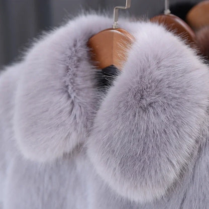 Children Clothing Faux Fur Coat 2025 Autumn Winter New Short Coat Trend for Boys Girls Korean Casual Fashionable Winter Clothes